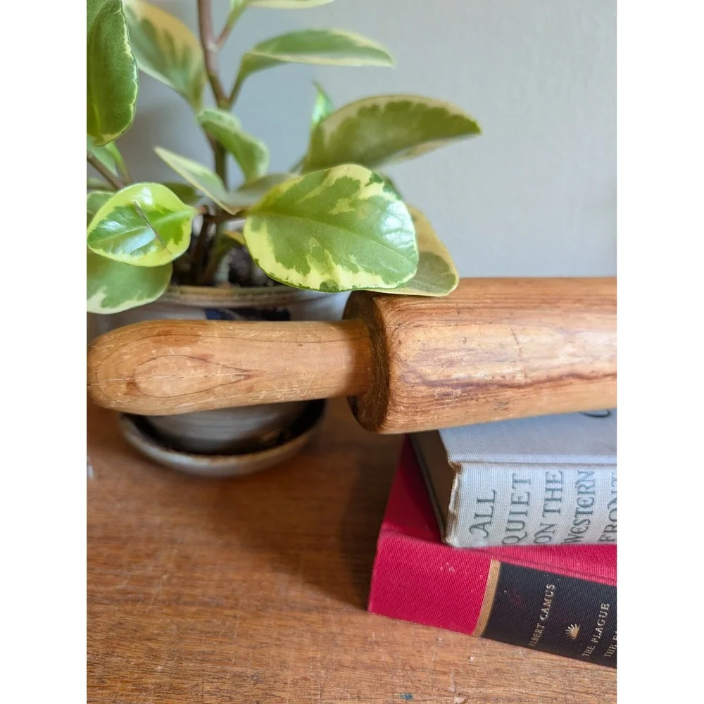 Vintage Wooden Rolling Pin Farmhouse Primitive Kitchen Decor 17.5 Inch